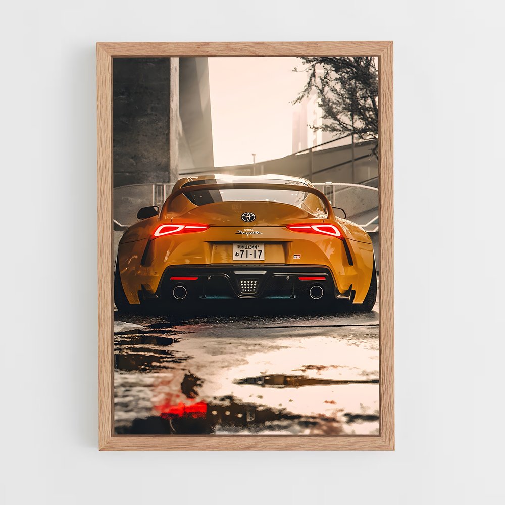 Poster Pluie Jaune – affiche Toyota (vue 4)